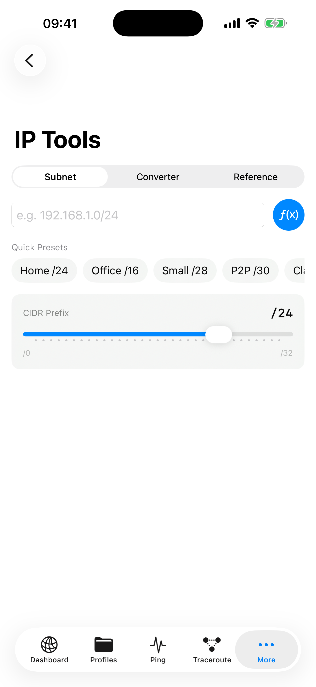 NetKit Pro IP Tools with subnet calculator, IP converter, and quick presets